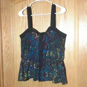 Derek Lam women's Large multicolor sleeveless halter top lightweight